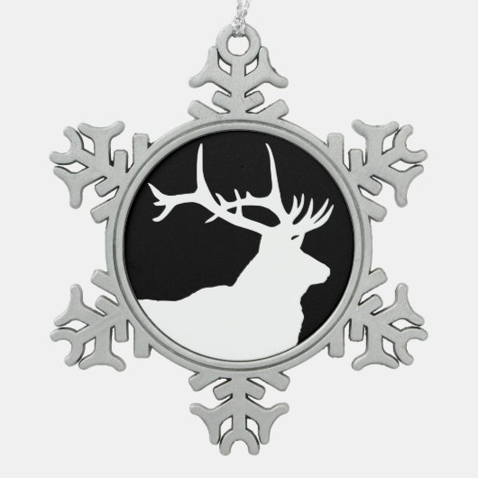 Ornement Flocon De Neige Tête d'élan (Devant)