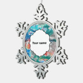 Ornement Flocon De Neige Texture de crayons (Vue impression)