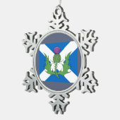 Ornement Flocon De Neige Thistle écossais et sel (Vue impression)