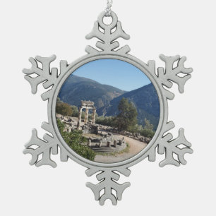 Ornement Flocon De Neige Tholos d'Athéna Delphes Grèce Ornement de Souvenir