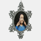 Ornement Flocon De Neige Tirer Les Visages Derrière Le Dos (Gauche)