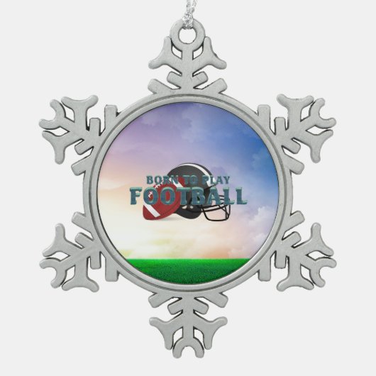 Ornement Flocon De Neige TOP Born to Play Football (Devant)