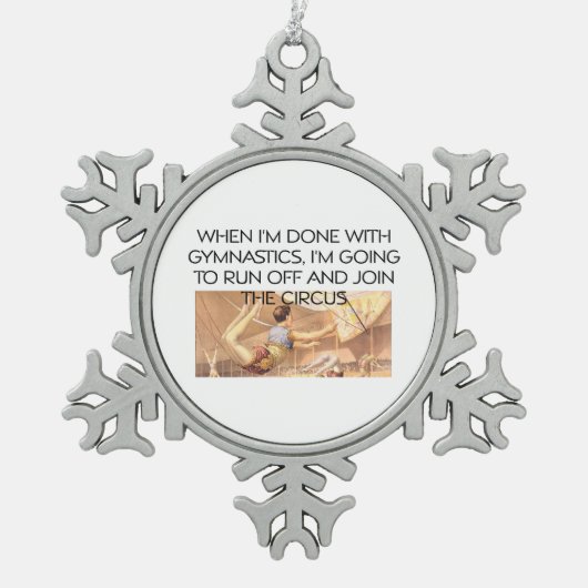 Ornement Flocon De Neige TOP Humour de gymnastique (Devant)