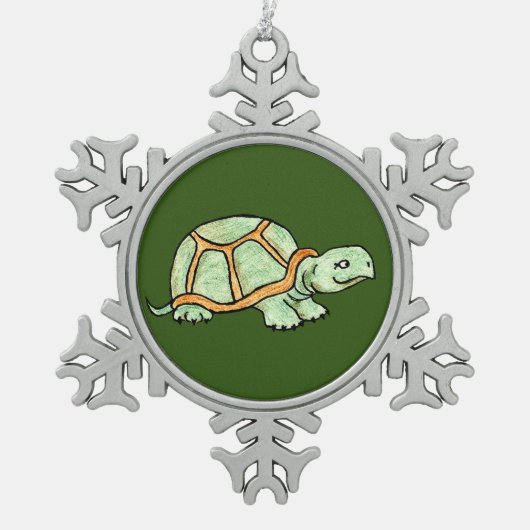 Ornement Flocon De Neige Tortue (Devant)