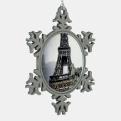 Ornement Flocon De Neige Tour Eiffel contemporain (Gauche)