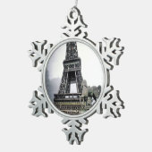 Ornement Flocon De Neige Tour Eiffel contemporain (Vue impression)