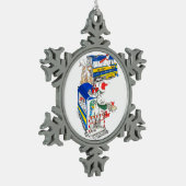 Ornement Flocon De Neige Train Whimsical Whimsical de l'Alaska mignon vers  (Gauche)