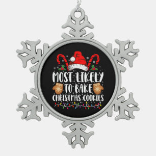 Ornement Flocon De Neige Très susceptible de préparer un biscuit de Noël Xm