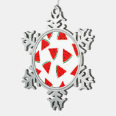 Ornement Flocon De Neige Triangles Motifs de pastèque (Vue impression)