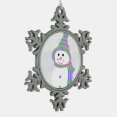 Ornement Flocon De Neige Trigender Fierté Drapeau Snowman Snowperson (Gauche)
