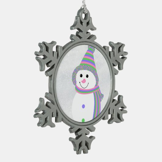 Ornement Flocon De Neige Trigender Fierté Drapeau Snowman Snowperson (Gauche)