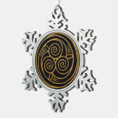 Ornement Flocon De Neige Triple Celtic Knot Swirl Mandala (Vue impression)