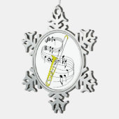 Ornement Flocon De Neige Trombone (Vue impression)