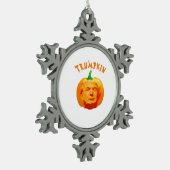 Ornement Flocon De Neige Trumpkin Funny Halloween - Éffrayant Parody Editio (Gauche)