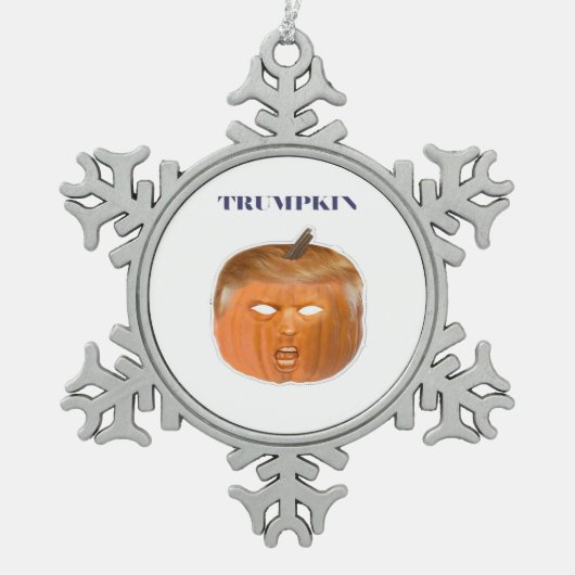 Ornement Flocon De Neige Trumpkin Halloween Masque Classique (Devant)