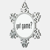 Ornement Flocon De Neige tu as du jeu ? (Vue impression)