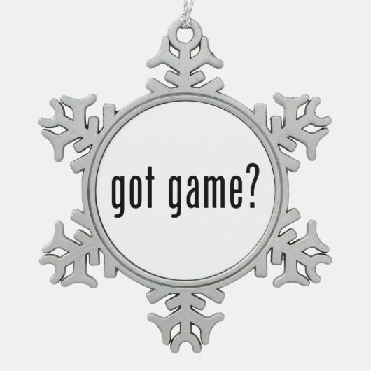 Ornement Flocon De Neige tu as du jeu ? (Devant)