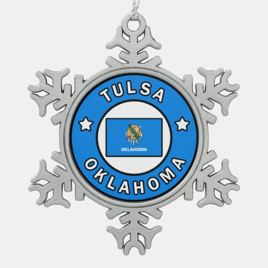 Ornement Flocon De Neige Tulsa Oklahoma (Devant)
