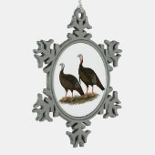 Ornement Flocon De Neige Turkeys Eastern Wild Pair (Gauche)