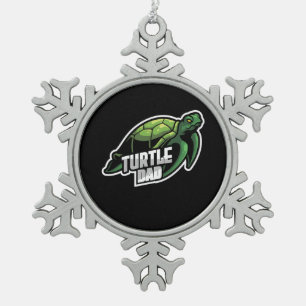 Ornement Flocon De Neige Turlte Lover Papa de la tortue