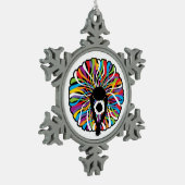 Ornement Flocon De Neige Tutu Elegant (Danseur de ballet) Snowflake Pewter (Gauche)