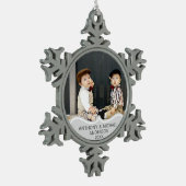 Ornement Flocon De Neige TWINS première photo de Noël Ornament bébé (Gauche)