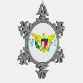 Ornement Flocon De Neige U.S. Drapeau des Îles Vierges (Gauche)