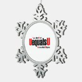 Ornement Flocon De Neige U = U - VIH indétectable - Science pas Stigmatisme (Vue impression)