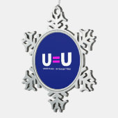 Ornement Flocon De Neige U=U VIH non détectable égale non transmettable (Vue impression)