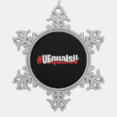 Ornement Flocon De Neige UEqualsU VIH Indétectable Art non transmettable (Devant)