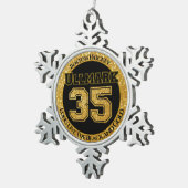 Ornement Flocon De Neige Ullmark de hockey de Boston 35 (Vue impression)