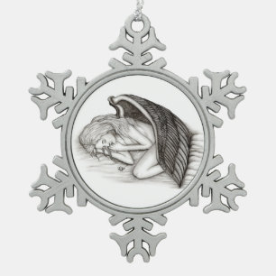 Ornement Flocon De Neige Un ange endormi