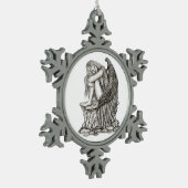 Ornement Flocon De Neige Un ange endormi sur la pierre (Gauche)