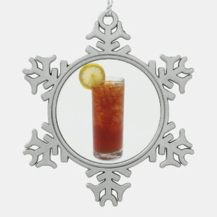 Ornement Flocon De Neige Un verre de thé glacé