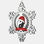 Ornement Flocon De Neige Vacances de symbole de Yin Yang (Vue impression)