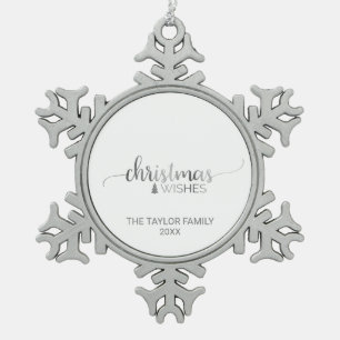 Ornement Flocon De Neige Vacances Silver