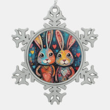 Valentine amis Bunnies longues oreilles coeurs