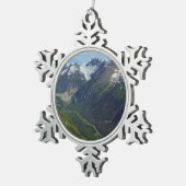 Ornement Flocon De Neige Vallée sculptée par les glaciers de l'Alaska (Vue impression)