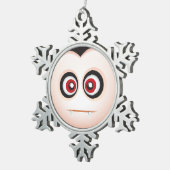 Ornement Flocon De Neige Vampire mignon Halloween Emoji de Lil (Vue impression)