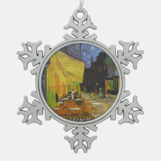 Ornement Flocon De Neige Van Gogh Cafe Terrasse Post-impressionniste