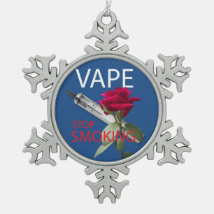 Ornement Flocon De Neige Vape. Arrêtez de fumer
