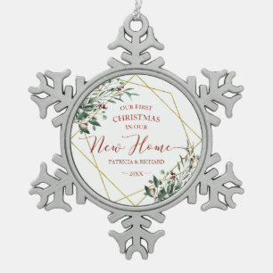 Ornement Flocon De Neige Végétation Notre Premier Noël Dans Notre Nouvelle