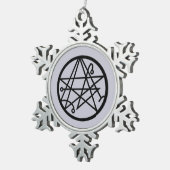 Ornement Flocon De Neige Veille de la porte (Vue impression)