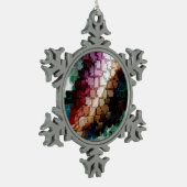 Ornement Flocon De Neige Vent foncé centré sur le cube (Gauche)