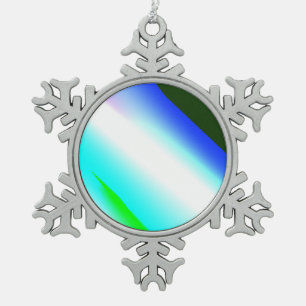 Ornement Flocon De Neige Vert bleu arc-en-ciel texture abstraite motif art