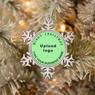Ornement Flocon De Neige Vert clair de Noël