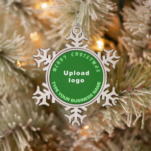Ornement Flocon De Neige Vert Noël d'affaires (Arbre)