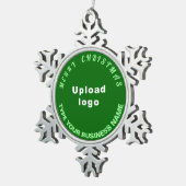 Ornement Flocon De Neige Vert Noël d'affaires (Vue impression)