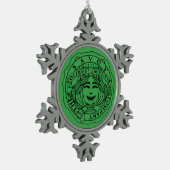 Ornement flocon de neige vert Savoie (Gauche)