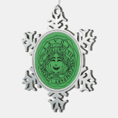 Ornement flocon de neige vert Savoie (Vue impression)